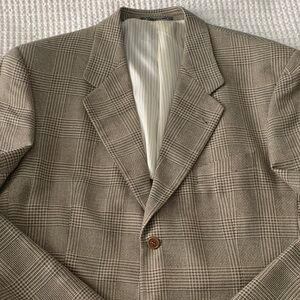 Valentino Beige Checkered Men's Blazer